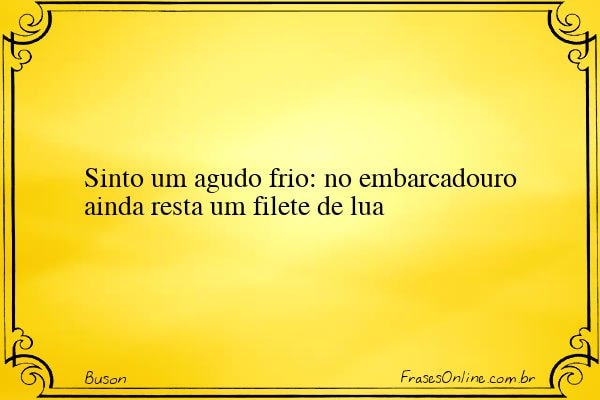 Frase de Buson