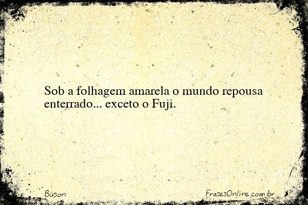 Frase de Buson