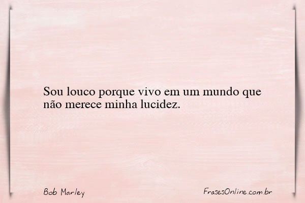 Frase de Bob Marley