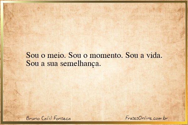 Frase de Bruno Calil Fonseca