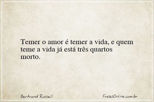 Frase de Bertrand Russell