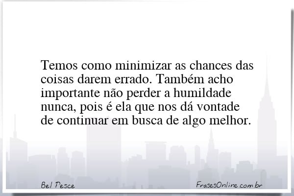 Frase de Bel Pesce