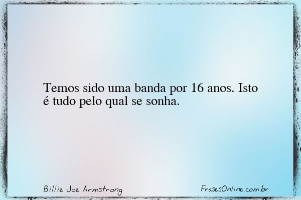 Frase de Billie Joe Armstrong