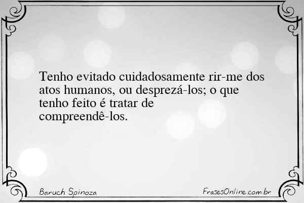Frase de Baruch Spinoza