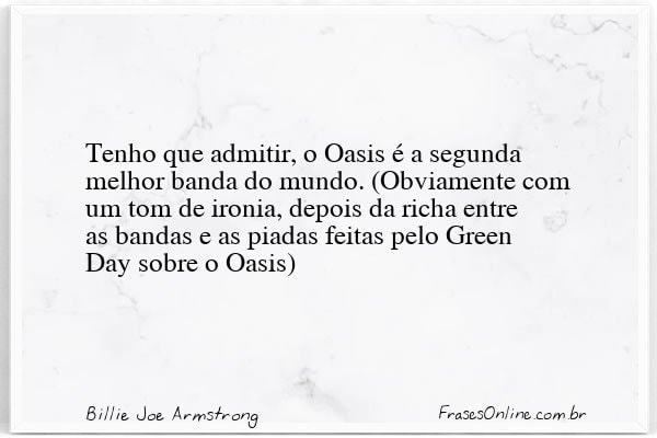 Frase de Billie Joe Armstrong