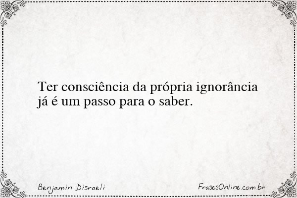 Frase de Benjamin Disraeli