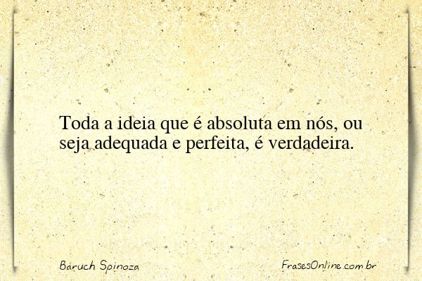 Frase de Baruch Spinoza