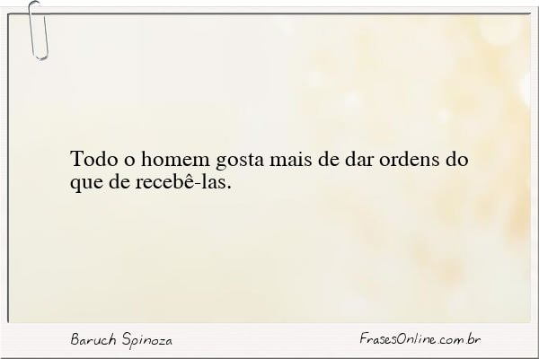 Frase de Baruch Spinoza