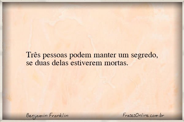 Frase de Benjamin Franklin