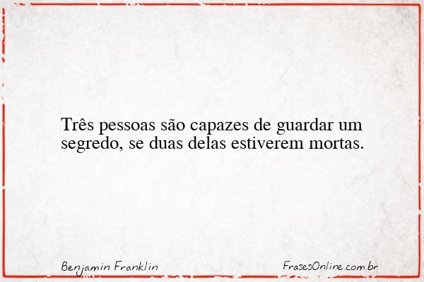 Frase de Benjamin Franklin