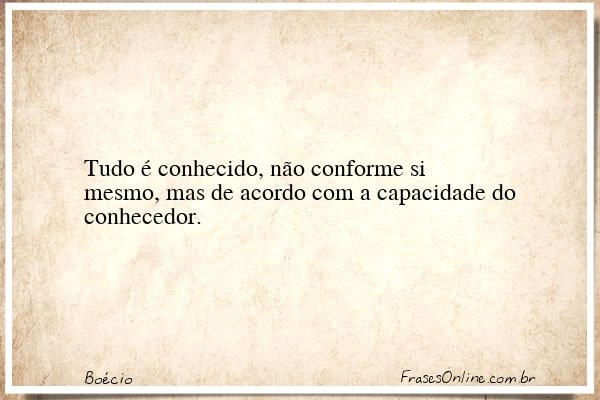 Frase de Boécio