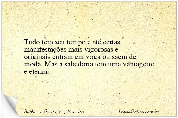 Frase de Baltasar Gracián y Morales