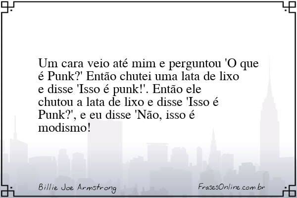 Frase de Billie Joe Armstrong