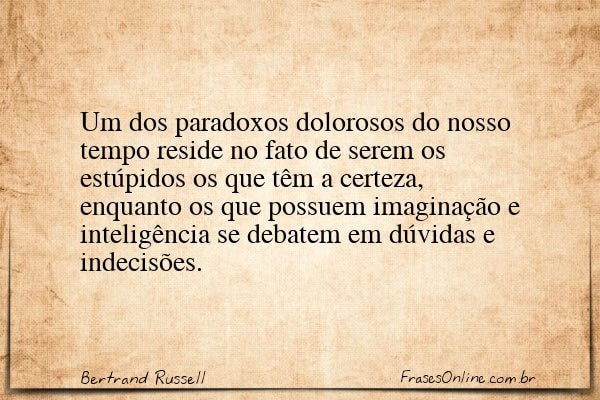 Frase de Bertrand Russell