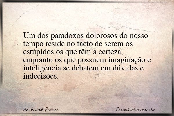 Frase de Bertrand Russell