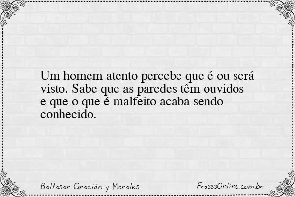 Frase de Baltasar Gracián y Morales