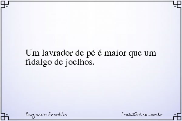 Frase de Benjamin Franklin