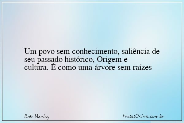 Frase de Bob Marley