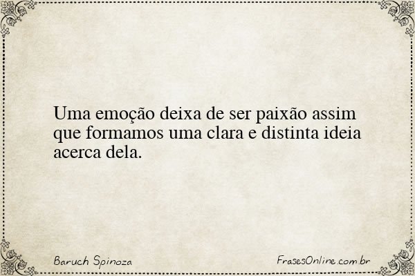 Frase de Baruch Spinoza