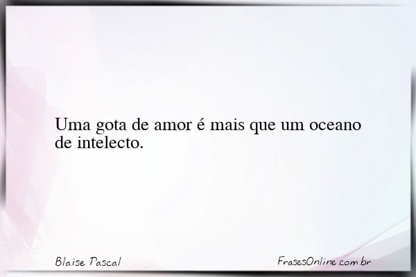 Frase de Blaise Pascal