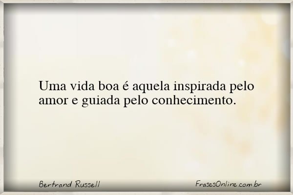 Frase de Bertrand Russell