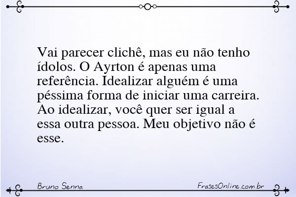 Frase de Bruno Senna