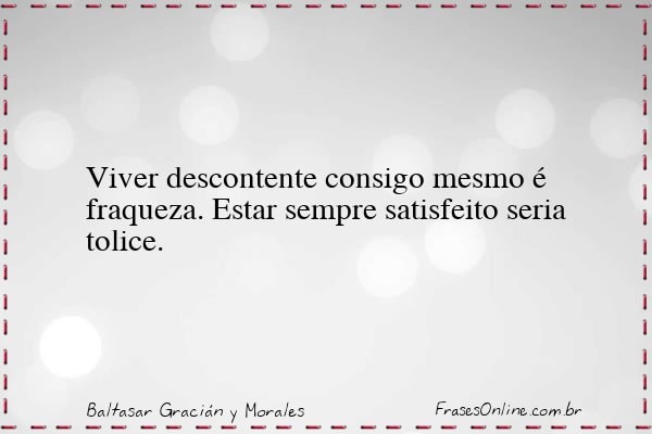 Frase de Baltasar Gracián y Morales
