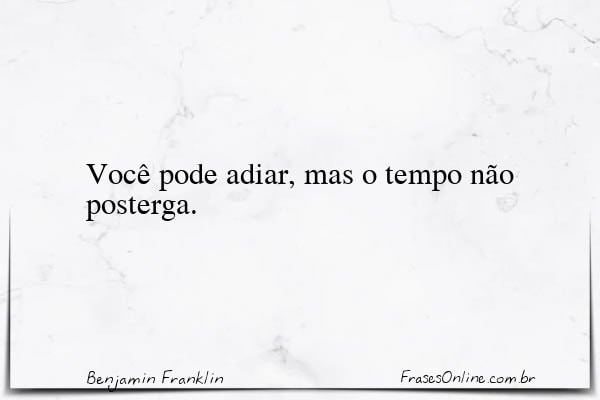 Frase de Benjamin Franklin