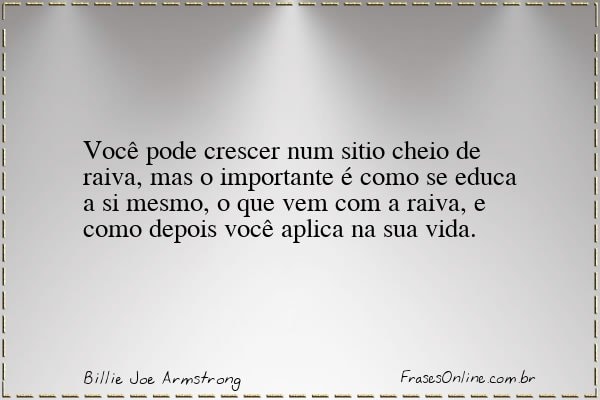 Frase de Billie Joe Armstrong
