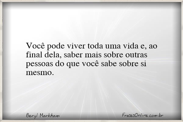 Frase de Beryl Markham