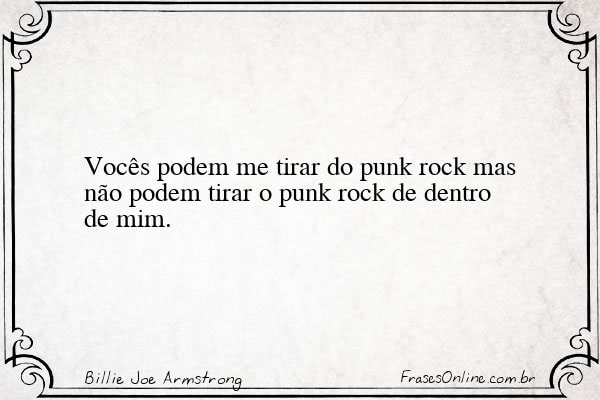 Frase de Billie Joe Armstrong