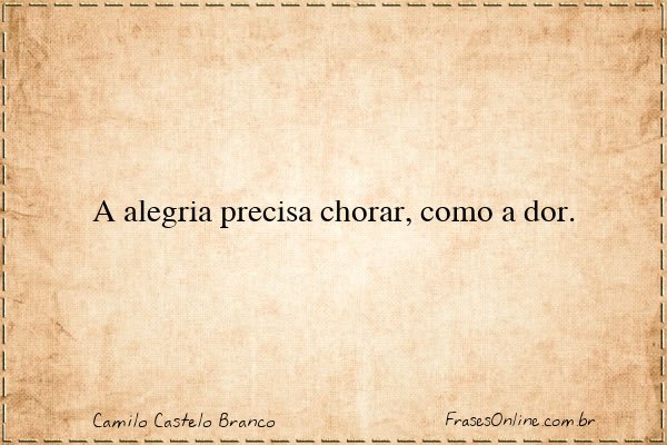 Frase de Camilo Castelo Branco