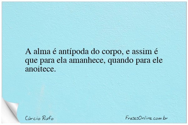 Frase de Cúrcio Rufo