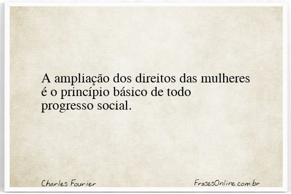 Frase de Charles Fourier