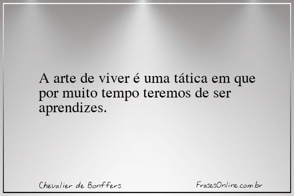 Frase de Chevalier de Bonffers