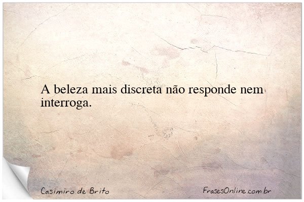 Frase de Casimiro de Brito