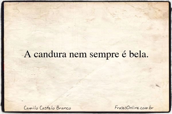 Frase de Camilo Castelo Branco