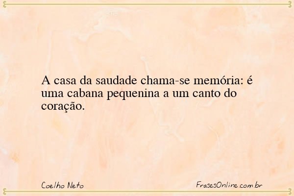 Frase de Coelho Neto