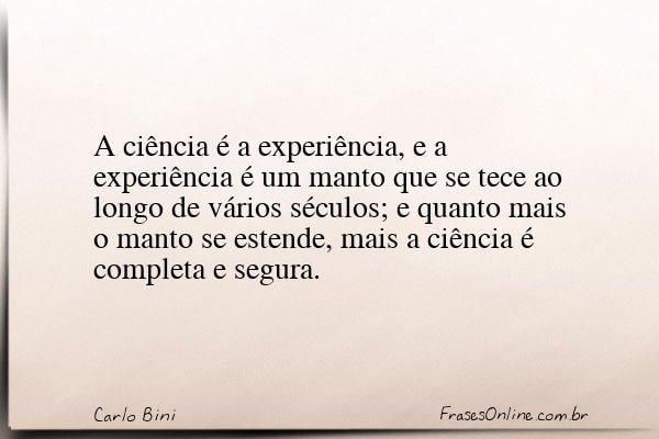 Frase de Carlo Bini
