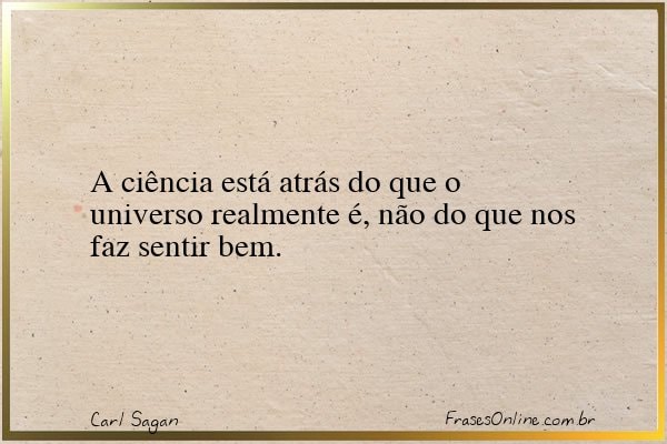 Frase de Carl Sagan