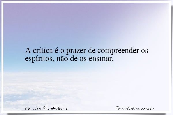 Frase de Charles Saint-Beuve