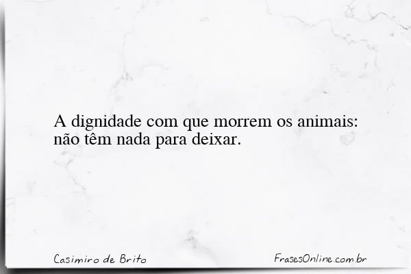 Frase de Casimiro de Brito