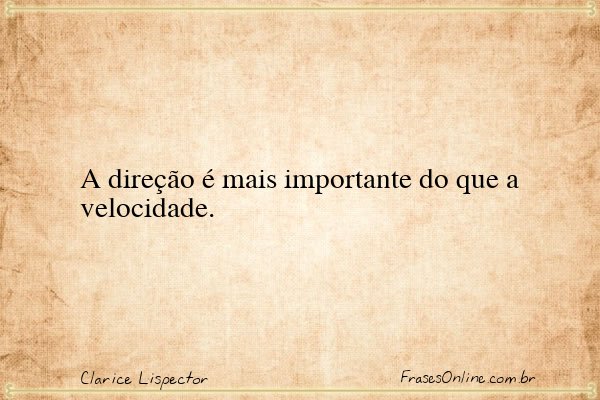 Frase de Clarice Lispector