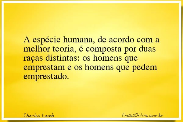 Frase de Charles Lamb