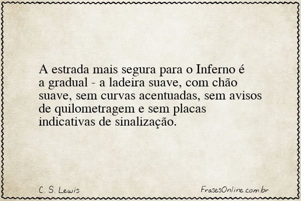 Frase de C. S. Lewis