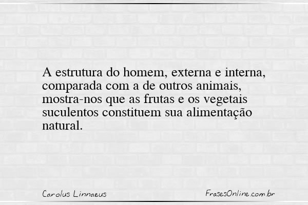 Frase de Carolus Linnaeus