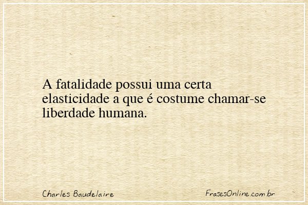 Frase de Charles Baudelaire