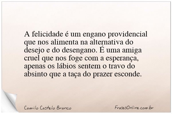 Frase de Camilo Castelo Branco