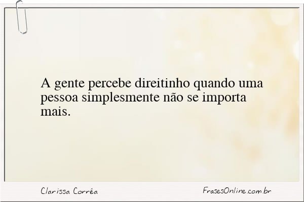Frase de Clarissa Corrêa