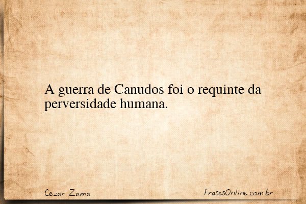 Frase de Cezar Zama